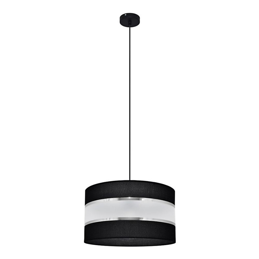 Висящ полилей HELEN 1xE27/15W/230V Ø 35 см черен/сребрист