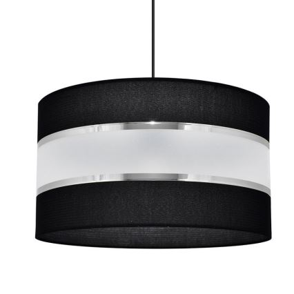 Висящ полилей HELEN 1xE27/15W/230V Ø 35 см черен/сребрист