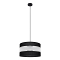 Висящ полилей HELEN 1xE27/15W/230V Ø 35 см черен/сребрист