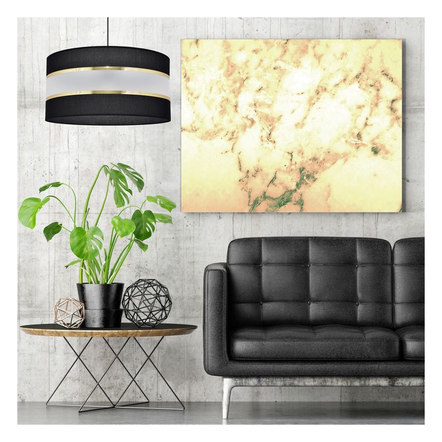 Висящ полилей HELEN 1xE27/15W/230V Ø 35 см черен/златист