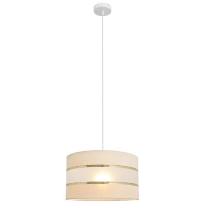 Висящ полилей HELEN 1xE27/15W/230V Ø 35 см кремав/златист