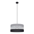 Висящ полилей HELEN 1xE27/15W/230V Ø 40 см черен/сив/сребрист