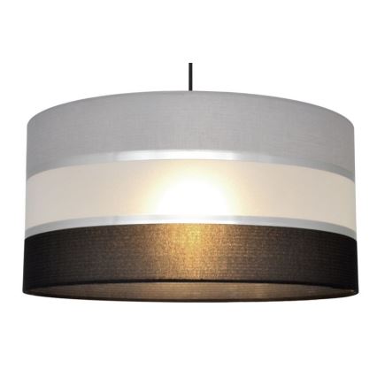 Висящ полилей HELEN 1xE27/15W/230V Ø 40 см черен/сив/сребрист