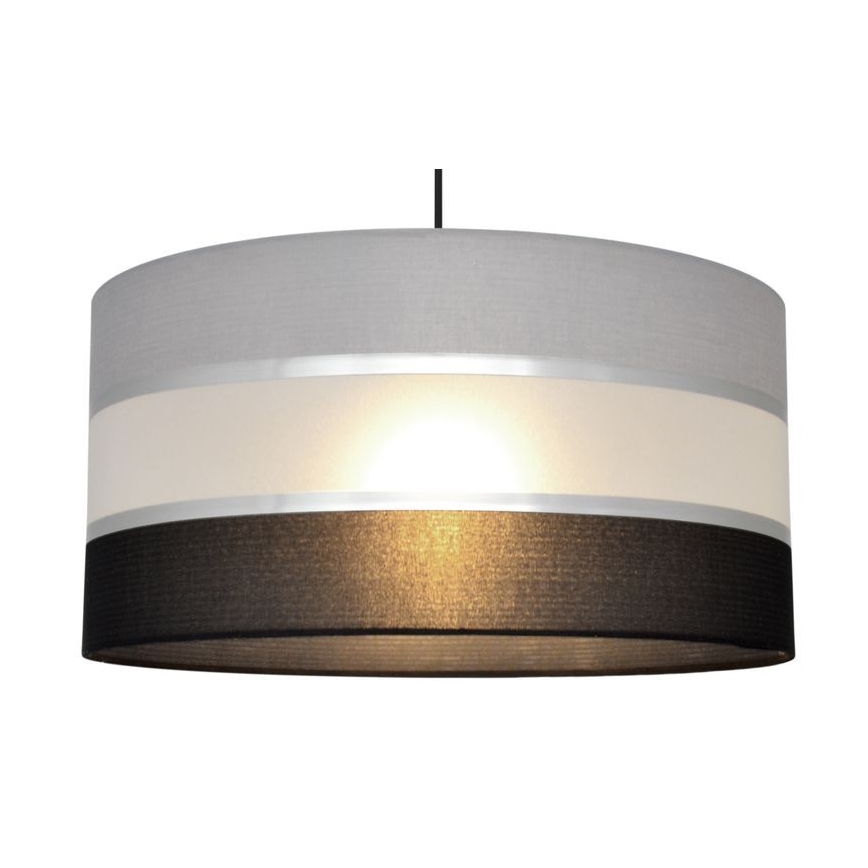 Висящ полилей HELEN 1xE27/15W/230V Ø 40 см черен/сив/сребрист