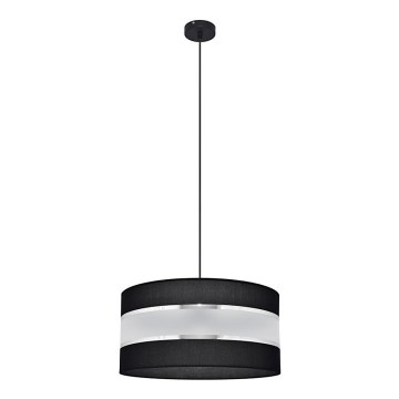 Висящ полилей HELEN 1xE27/15W/230V Ø 40 см черен/сребрист