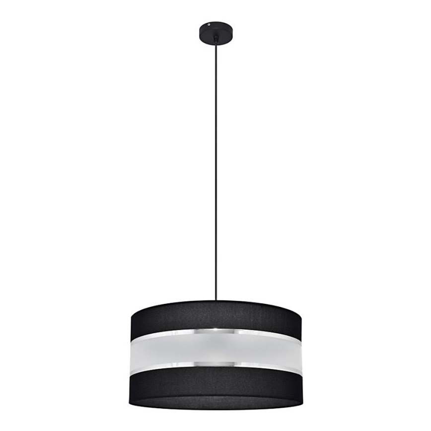 Висящ полилей HELEN 1xE27/15W/230V Ø 40 см черен/сребрист