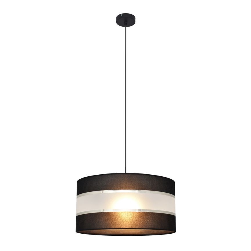 Висящ полилей HELEN 1xE27/15W/230V Ø 40 см черен/сребрист