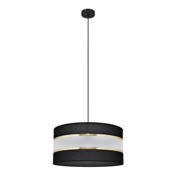 Висящ полилей HELEN 1xE27/15W/230V Ø 40 см черен/златист
