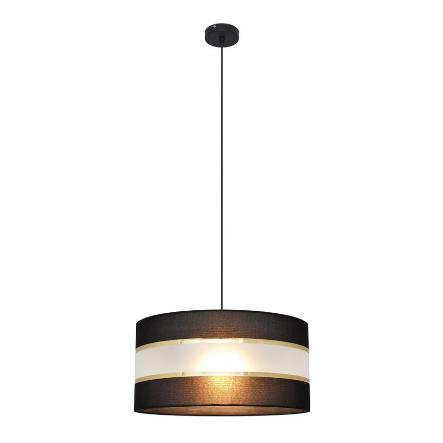 Висящ полилей HELEN 1xE27/15W/230V Ø 40 см черен/златист