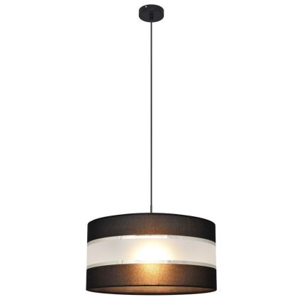 Висящ полилей HELEN 1xE27/15W/230V Ø 40 см черен/сребрист