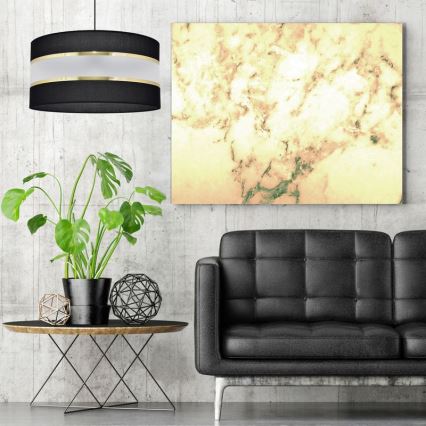 Висящ полилей HELEN 1xE27/15W/230V Ø 40 см черен/златист