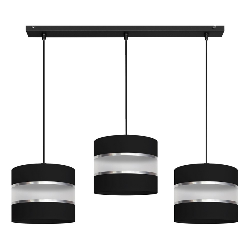 Висящ полилей HELEN 3xE27/15W/230V черен