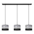 Висящ полилей HELEN 3xE27/15W/230V черен/сив/сребрист