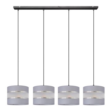 Висящ полилей HELEN 4xE27/15W/230V сив/черен