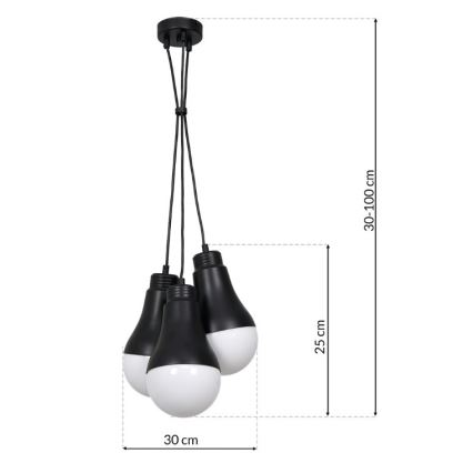 Висящ полилей HELIOS 3xE14/40W/230V