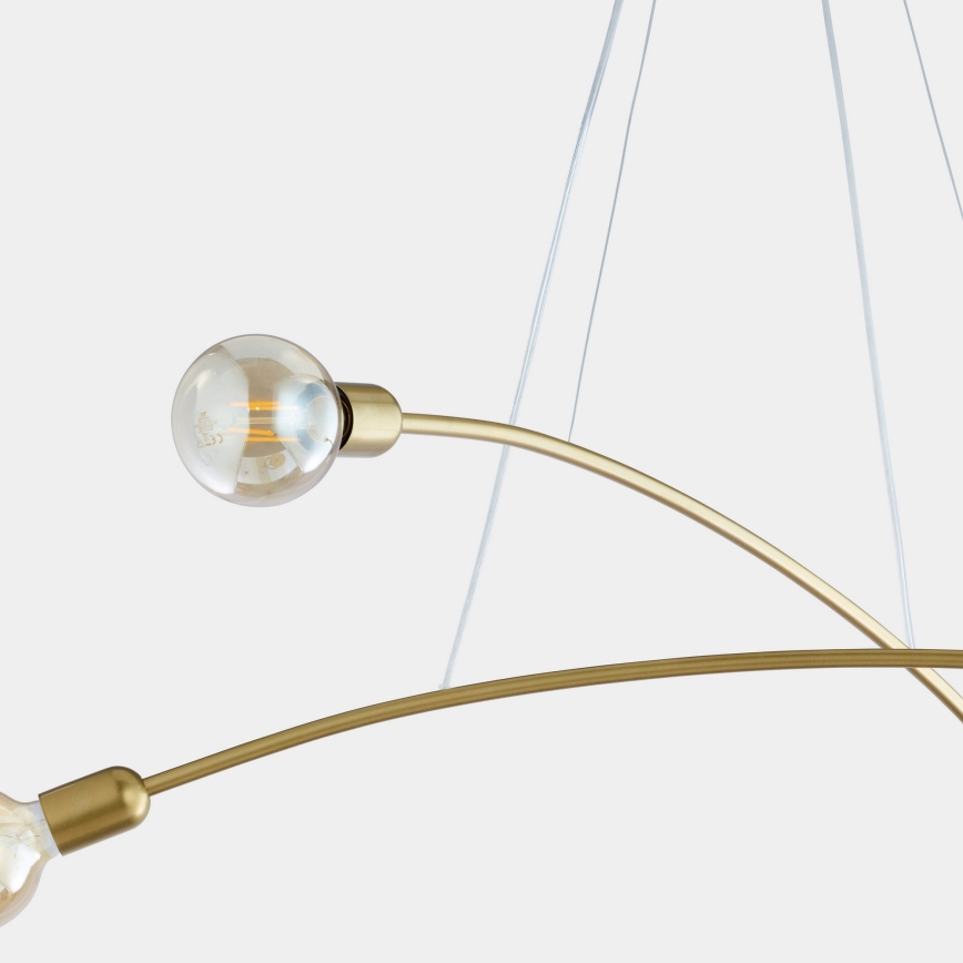 Висящ полилей HELIX 4xE27/60W/230V златист