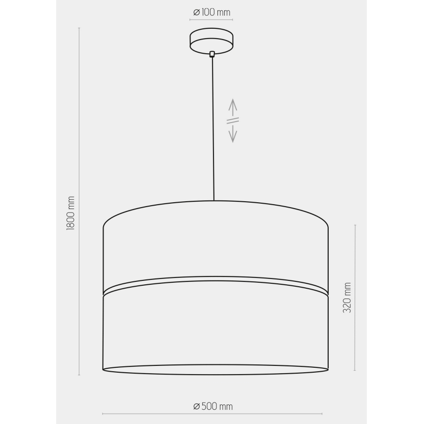 Висящ полилей HILTON 1xE27/25W/230V месинг/черен