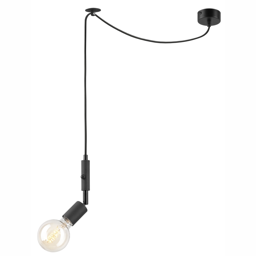 Висящ полилей INA 1xE27/42W/230V черен