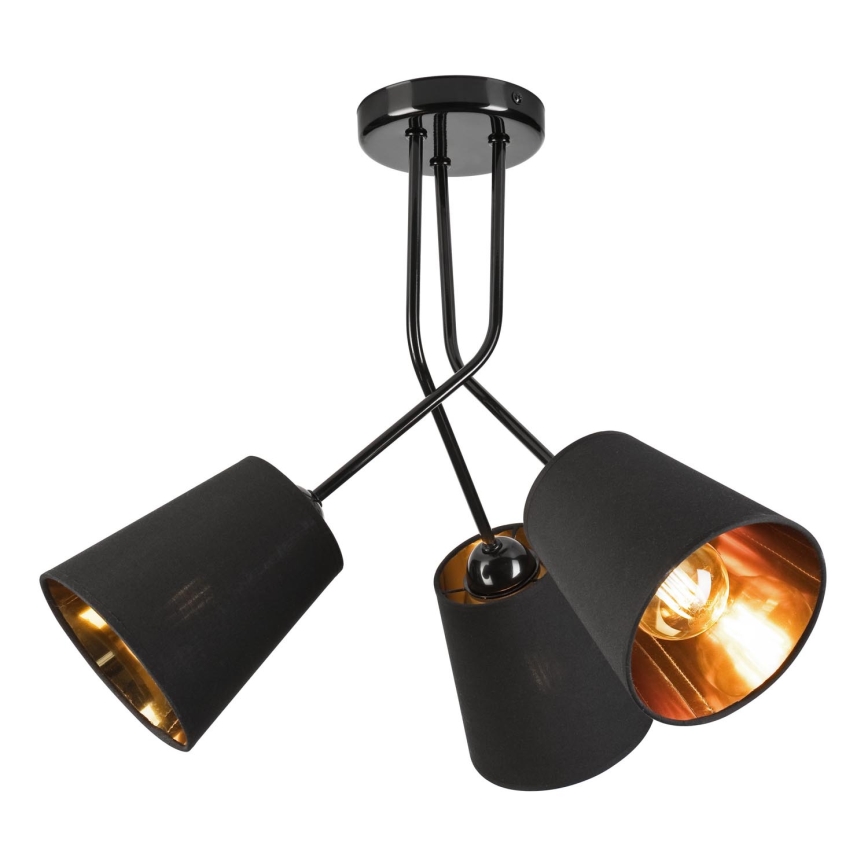 Висящ полилей IRMA 3xE27/15W/230V черен