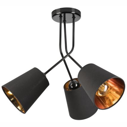Висящ полилей IRMA 3xE27/15W/230V черен