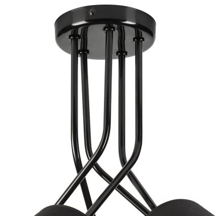 Висящ полилей IRMA 5xE27/60W/230V черен