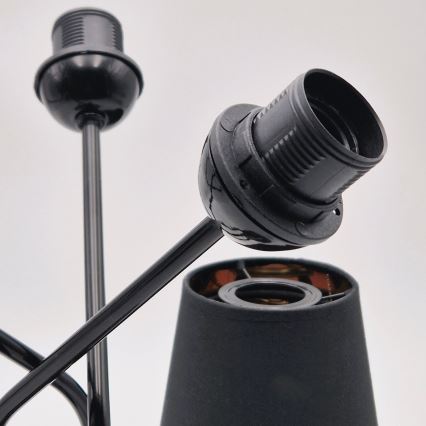 Висящ полилей IRMA 5xE27/60W/230V черен