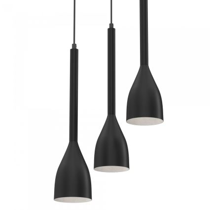 Висящ полилей ISTAPPAR 3xE27/60W/230V черен