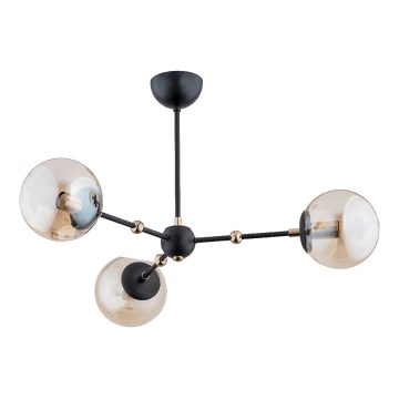 Висящ полилей ITORIS 3xE14/10W/230V черен/златист