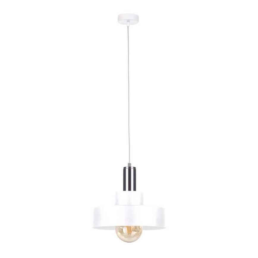 Висящ полилей IZA 1xE27/60W/230V бял/лъскав хром