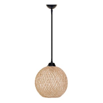 Висящ полилей JUTE 1xE27/60W/230V бежов