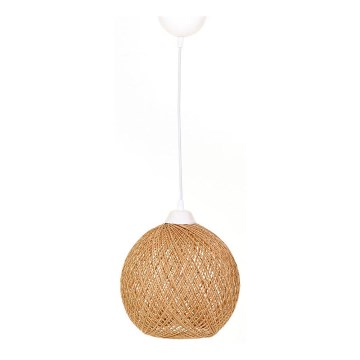 Висящ полилей JUTE 1xE27/60W/230V бежов