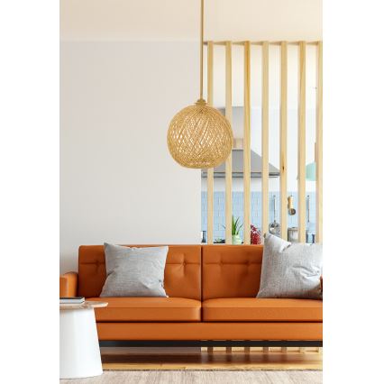 Висящ полилей JUTE 1xE27/60W/230V бежов