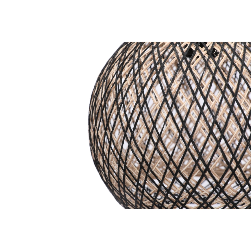 Висящ полилей JUTE 1xE27/60W/230V черен