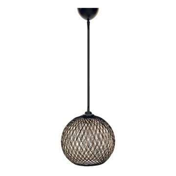 Висящ полилей JUTE 1xE27/60W/230V черен