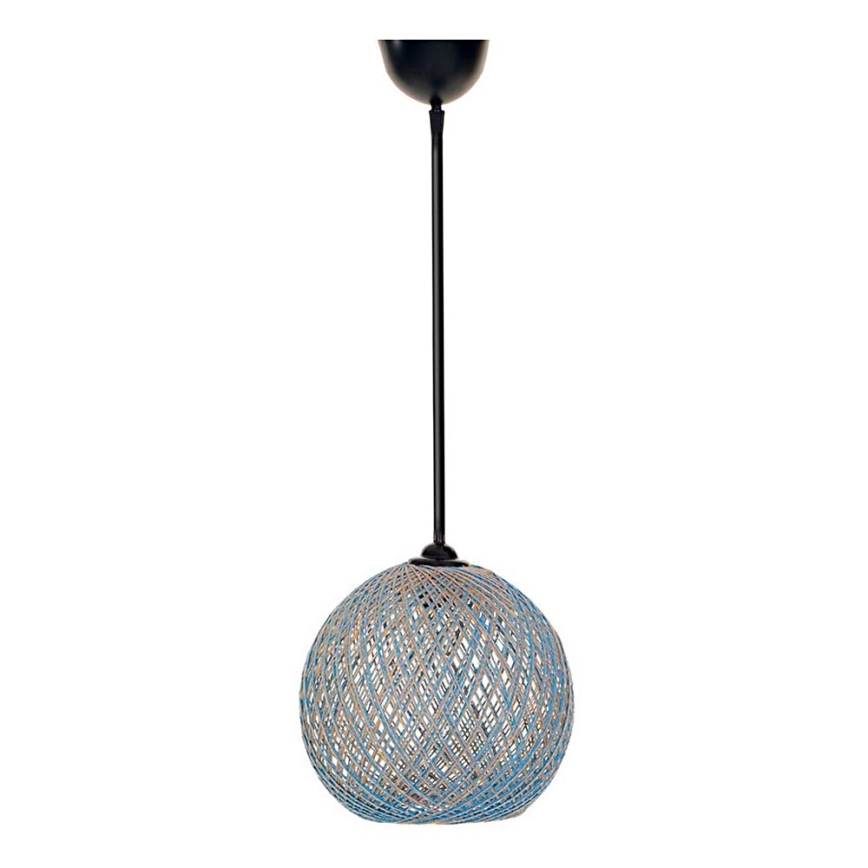 Висящ полилей JUTE 1xE27/60W/230V син