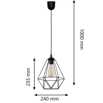 Висящ полилей KARO 1xE27/15W/230V