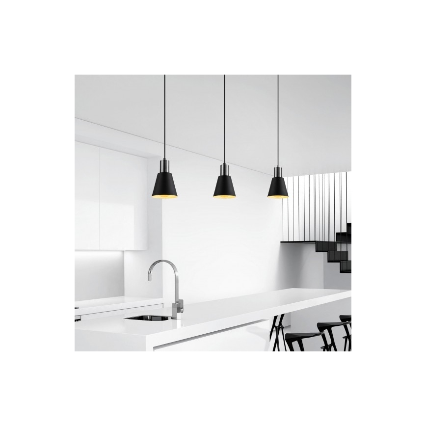 Висящ полилей KEM 1xE27/40W/230V черен