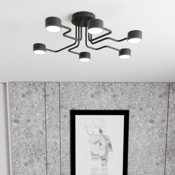 Висящ полилей KURAGE 6xGX53/12W/230V черен