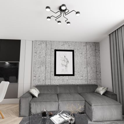 Висящ полилей KURAGE 6xGX53/12W/230V черен