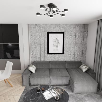 Висящ полилей KURAGE 6xGX53/12W/230V черен