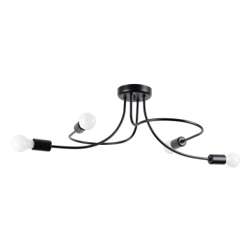 Висящ полилей LEVAR 4xE27/15W/230V черен