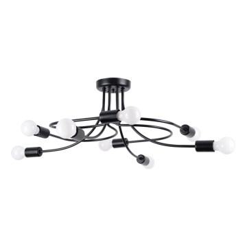 Висящ полилей LEVAR 8xE27/15W/230V черен