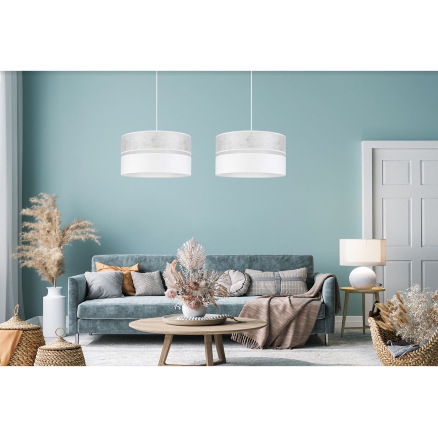 Висящ полилей LIMA 1xE27/60W/230V бял