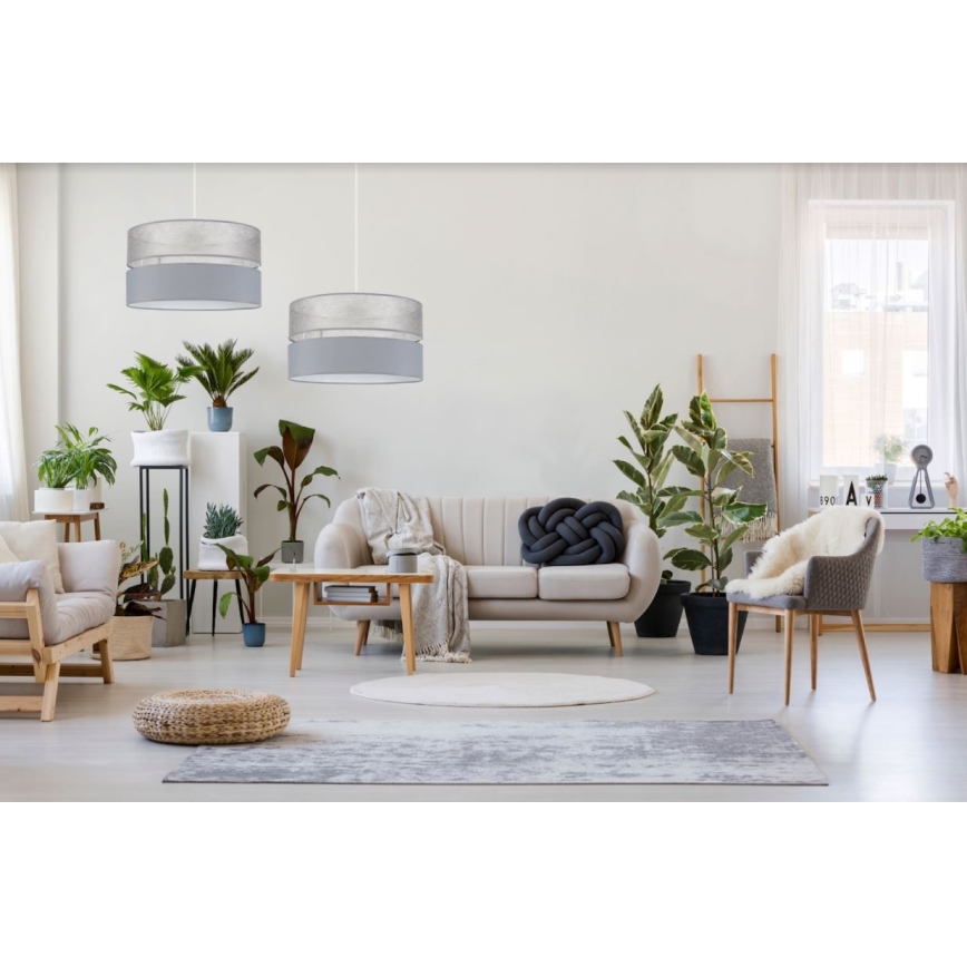 Висящ полилей LIMA 1xE27/60W/230V сив