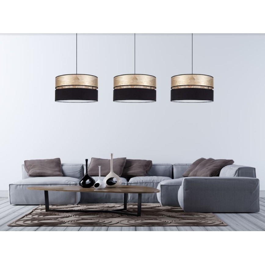 Висящ полилей LIMA 1xE27/60W/230V златист/черен