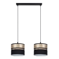 Висящ полилей LIMA 2xE27/60W/230V златист/черен