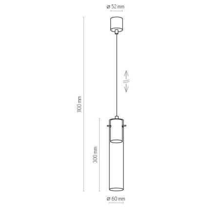Висящ полилей LOOK GRAPHITE 1xGU10/10W/230V