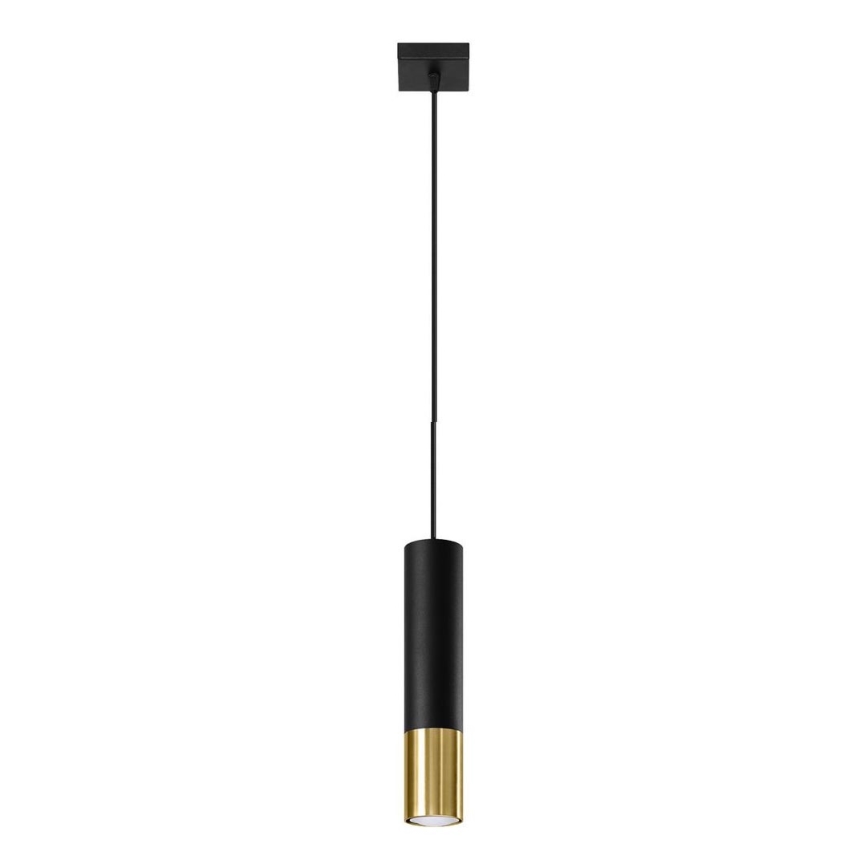 Висящ полилей LOOPEZ 1xGU10/40W/230V черен/златист