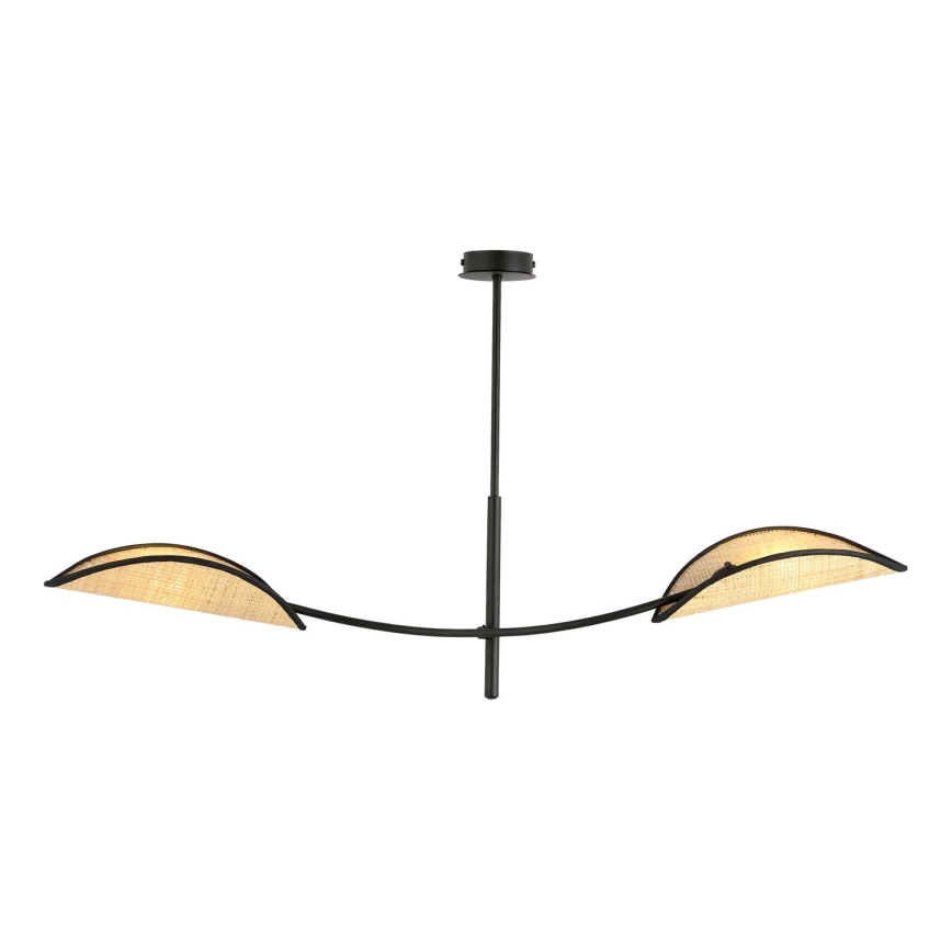 Висящ полилей LOTUS 2xE14/10W/230V черен/бежов