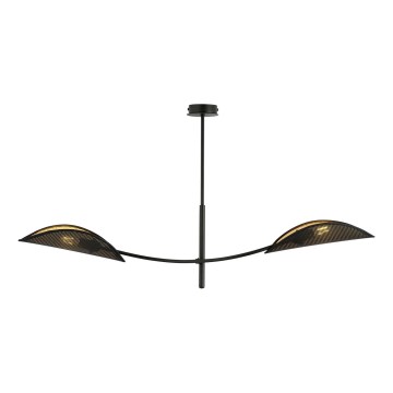 Висящ полилей LOTUS 2xE14/10W/230V черен/златист